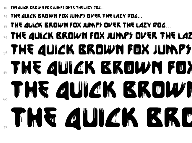 Future Blood font waterfall